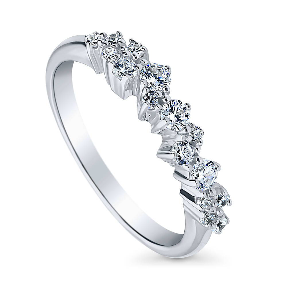 Cluster CZ Ring in Sterling Silver