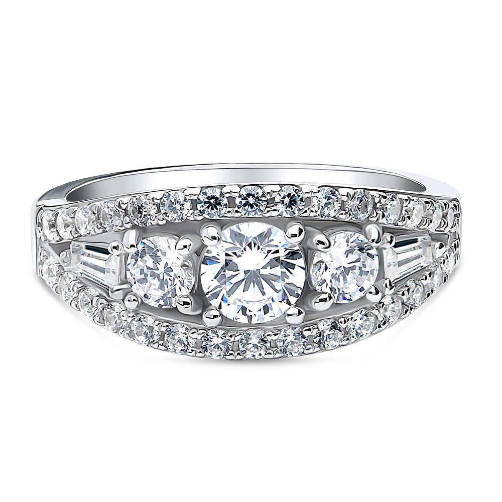 Art Deco CZ Ring in Sterling Silver, 1 of 7