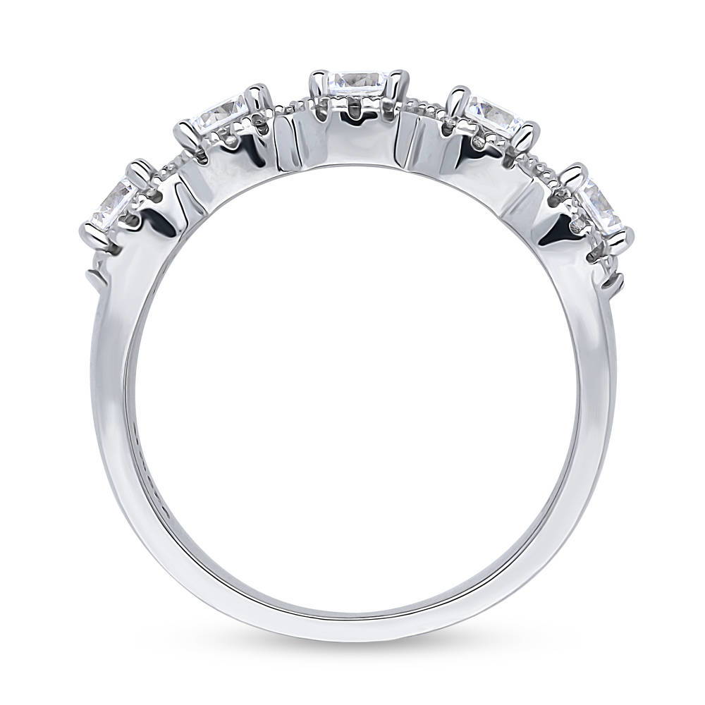 5-Stone CZ Band in Sterling Silver