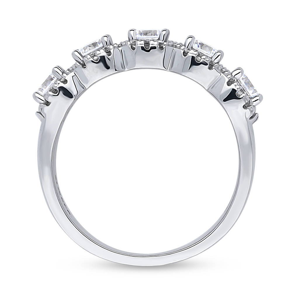 Alternate view of 5-Stone CZ Band in Sterling Silver, 8 of 8