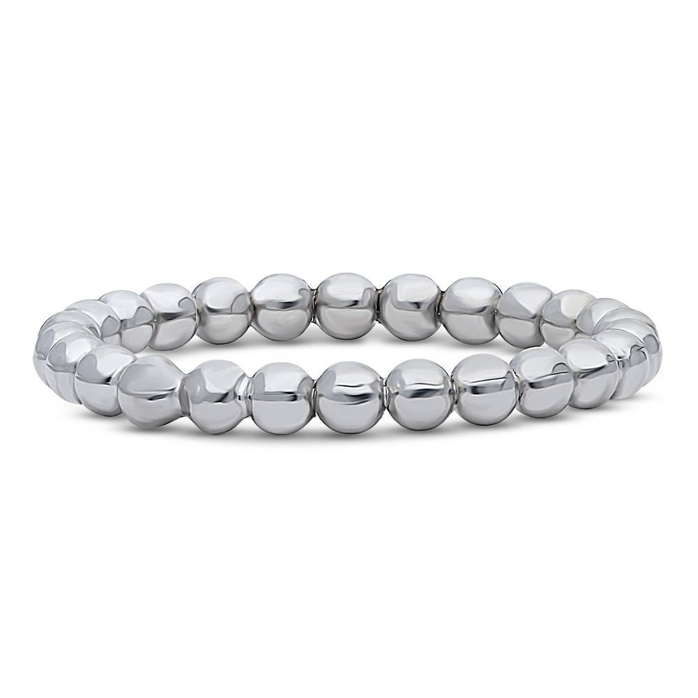 Bead Stackable Band in Sterling Silver