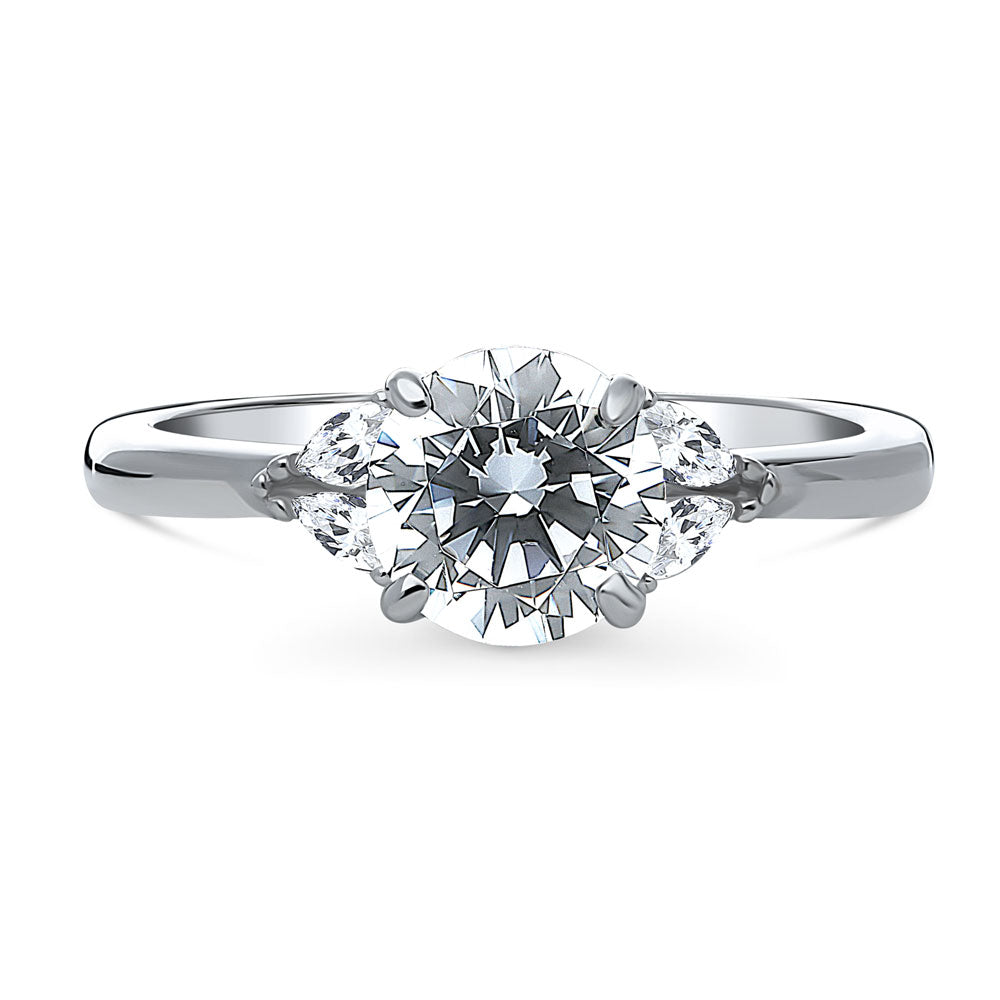 Solitaire 1.25ct Round CZ Ring in Sterling Silver