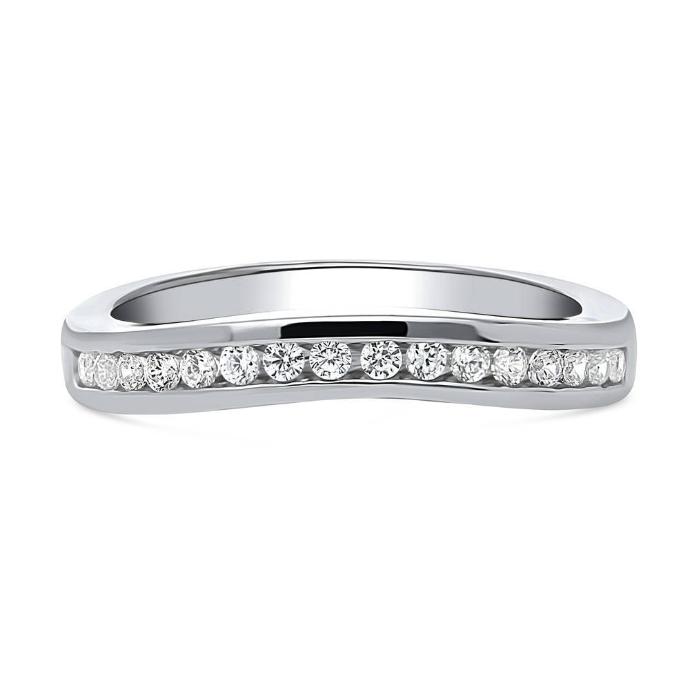 Channel CZ Eternity Ring in Sterling Silver