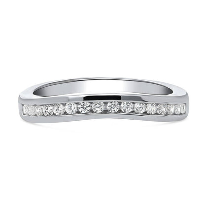 Channel CZ Eternity Ring in Sterling Silver