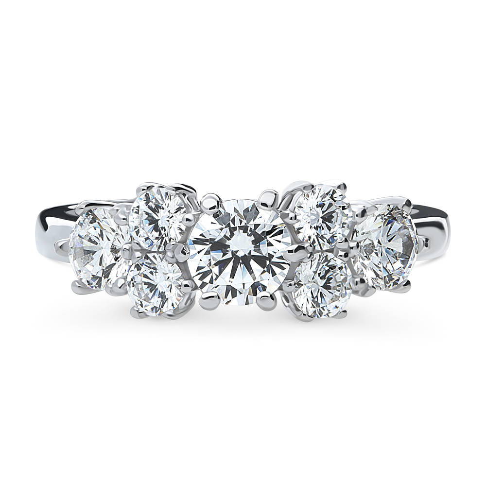 Flower CZ Ring in Sterling Silver, 1 of 8