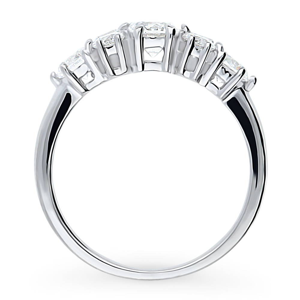 Alternate view of Flower CZ Ring in Sterling Silver, 8 of 8