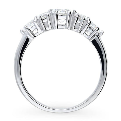 Flower CZ Ring in Sterling Silver