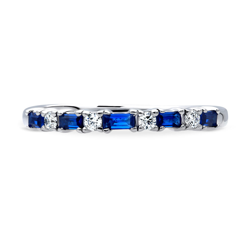 Art Deco CZ Eternity Ring in Sterling Silver, 1 of 10