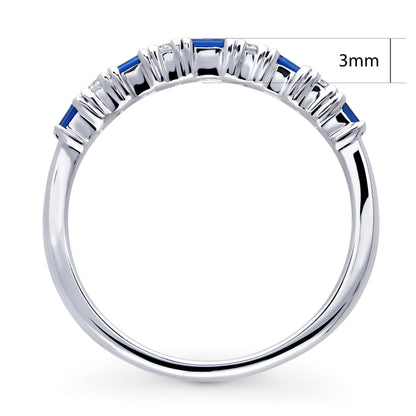 Art Deco CZ Eternity Ring in Sterling Silver
