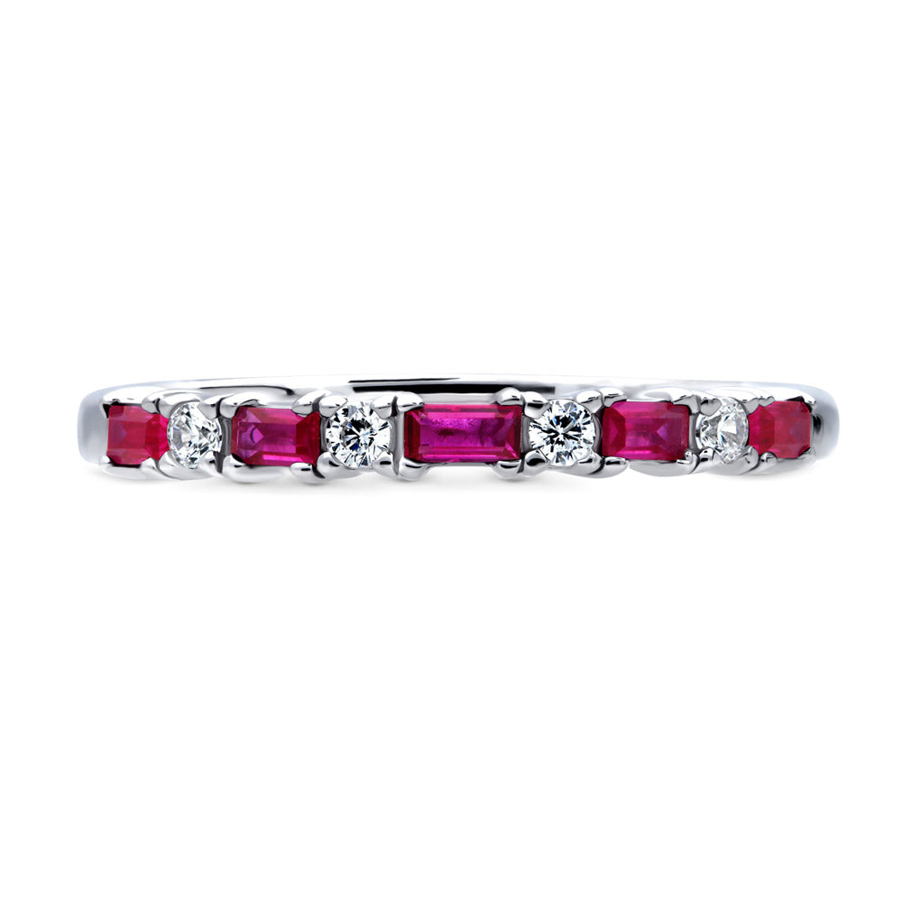 Art Deco CZ Eternity Ring in Sterling Silver, 1 of 11