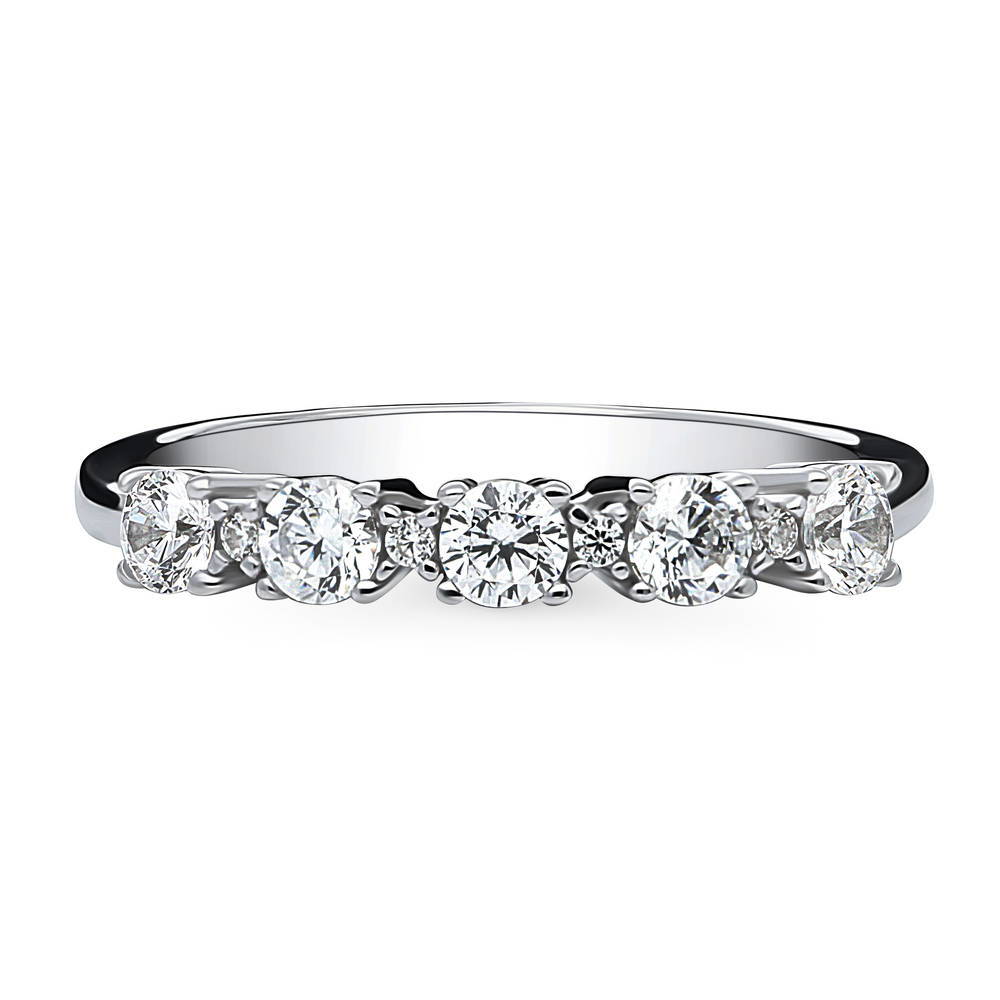 5-Stone CZ Ring in Sterling Silver, 1 of 8