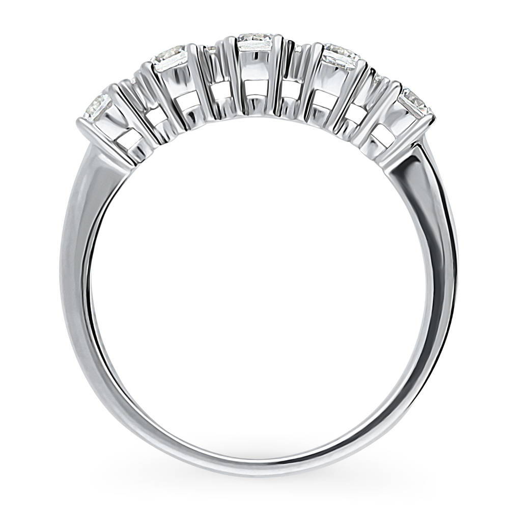 Alternate view of 5-Stone CZ Ring in Sterling Silver, 8 of 8