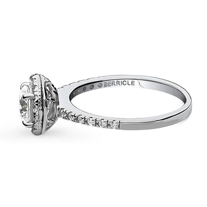 Halo CZ Ring in Sterling Silver