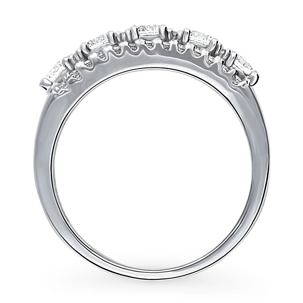 Alternate view of 5-Stone CZ Eternity Ring in Sterling Silver, 8 of 8
