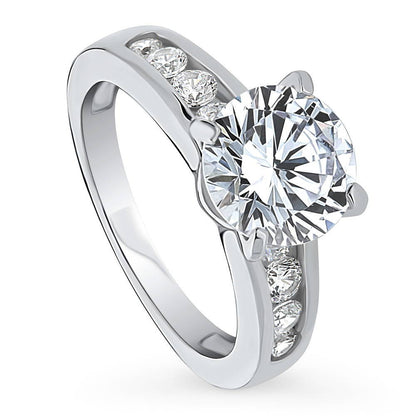 Solitaire 2.7ct CZ Ring in Sterling Silver