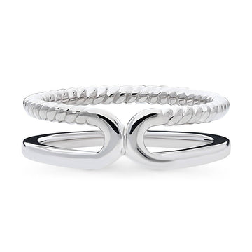 Woven Cable Band in Sterling Silver