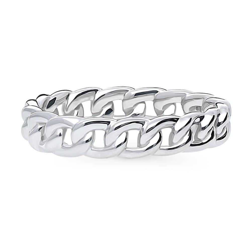 Woven Stackable Band in Sterling Silver