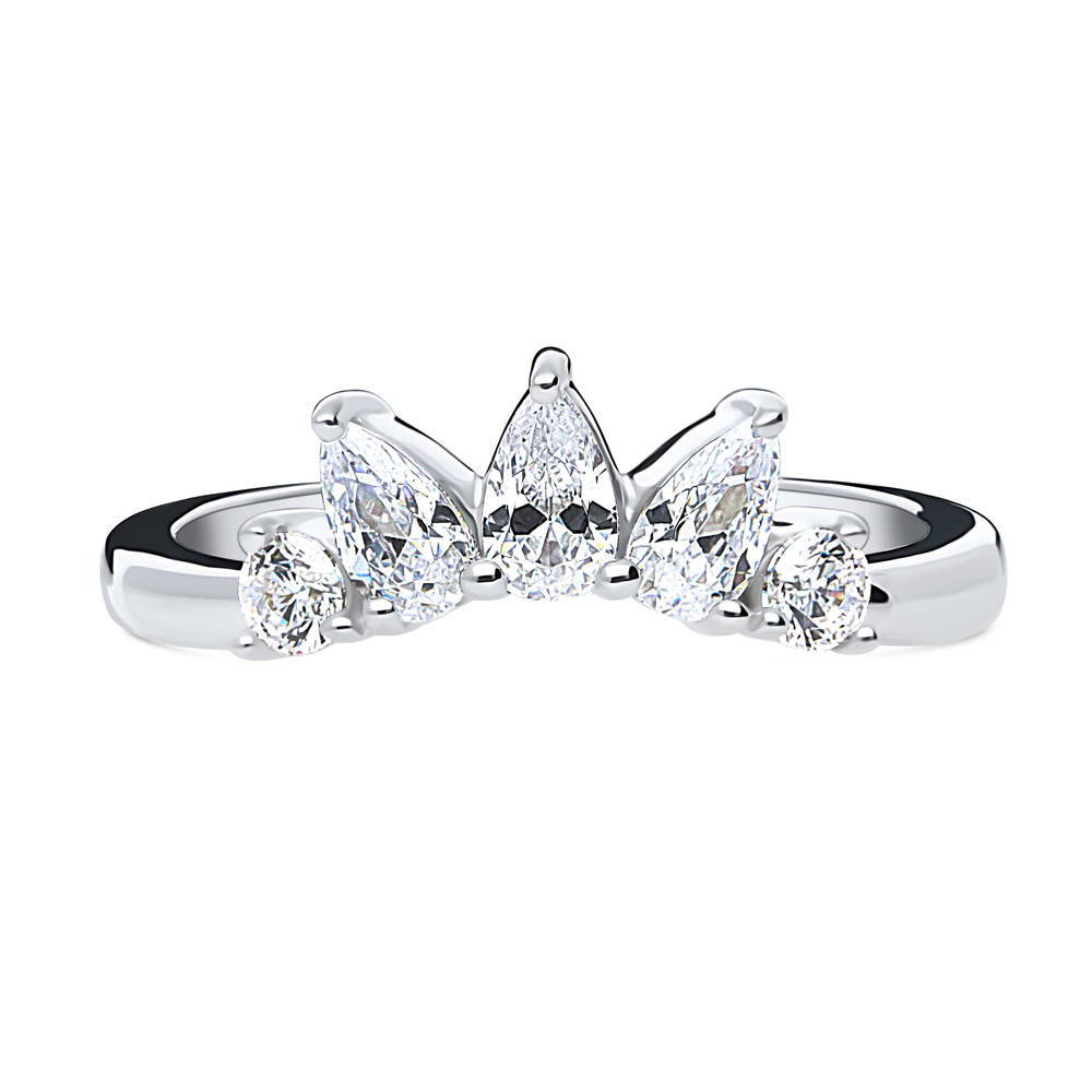 5-Stone Wishbone CZ Band in Sterling Silver, 1 of 8