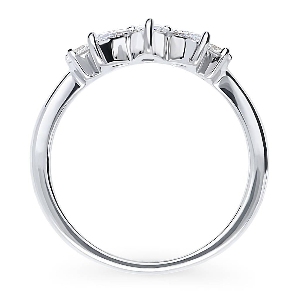 Alternate view of 5-Stone Wishbone CZ Band in Sterling Silver, 8 of 8