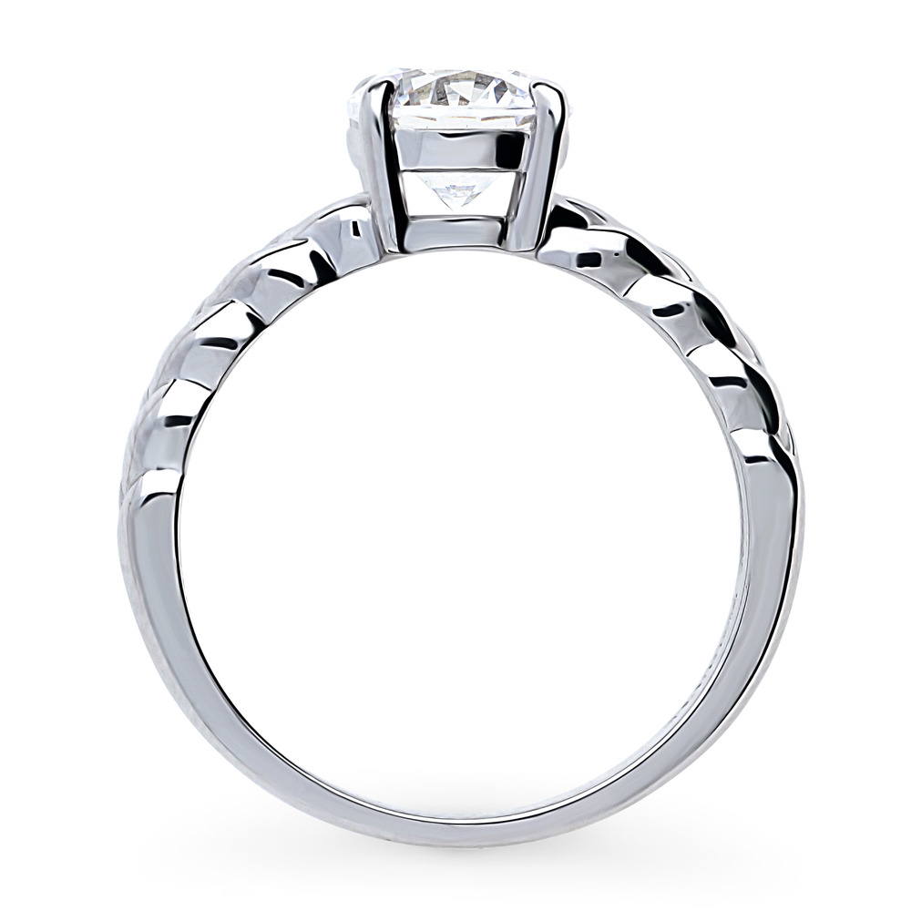 Alternate view of Woven Solitaire 1.25ct CZ Ring in Sterling Silver, 8 of 8