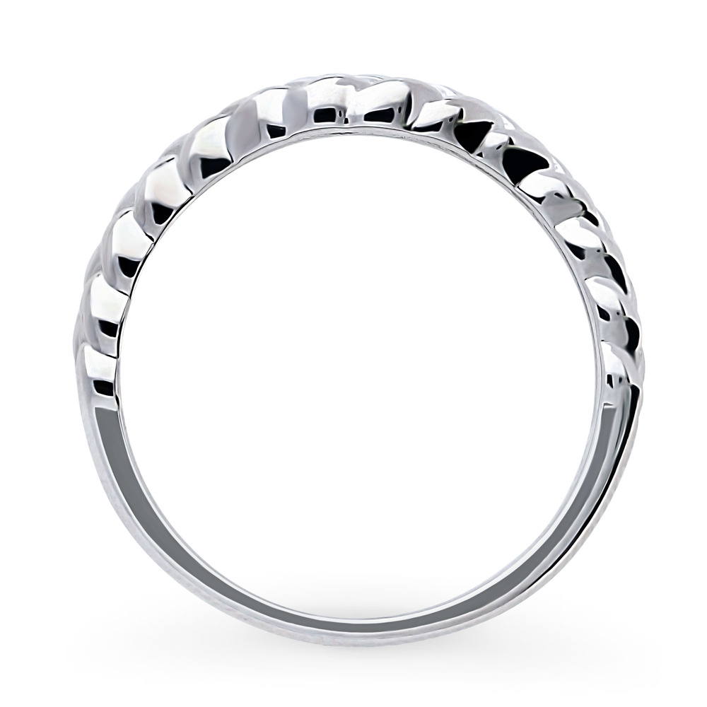 Alternate view of Woven Curved Band in Sterling Silver, 8 of 8