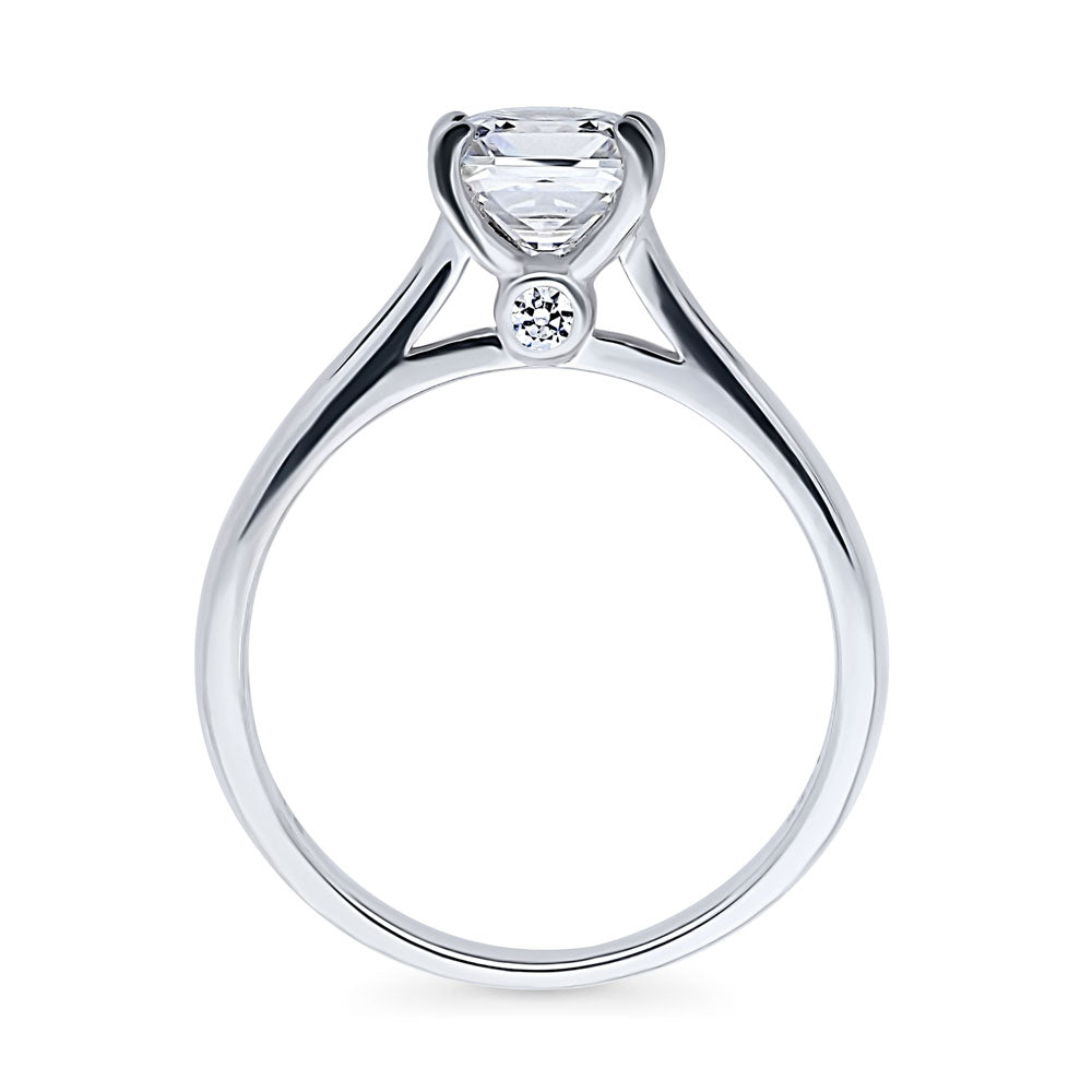 Solitaire 1.2ct Princess CZ Ring in Sterling Silver