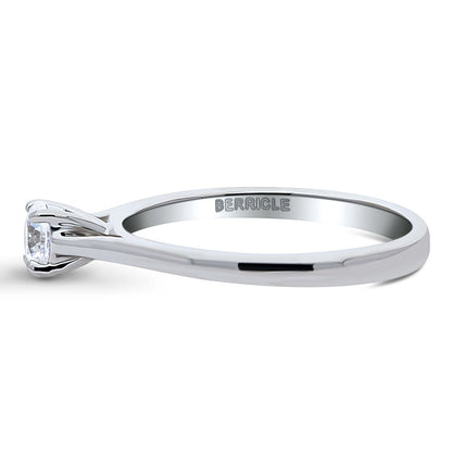 Solitaire 0.35ct CZ Ring in Sterling Silver