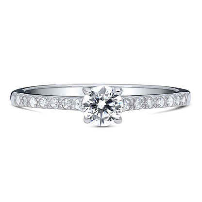 Solitaire 0.35ct CZ Ring in Sterling Silver