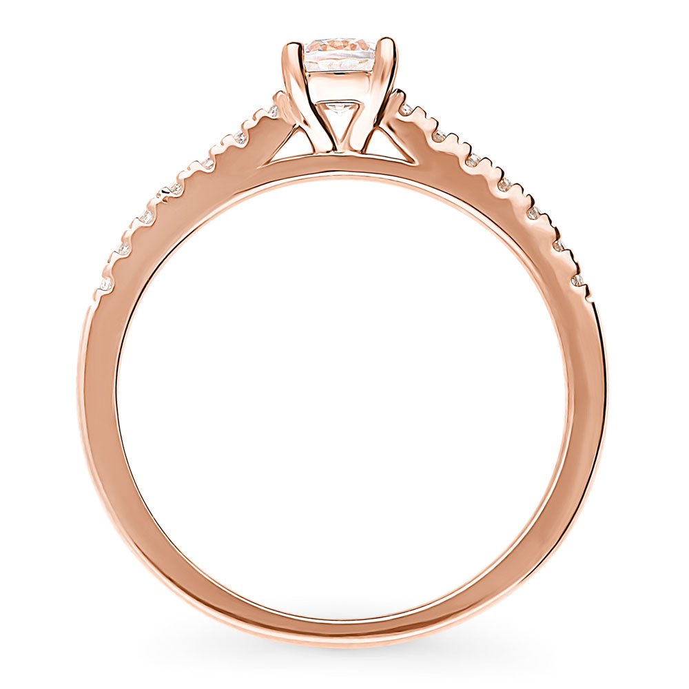 Alternate view of Solitaire 0.35ct CZ Ring in Rose Gold Plated Sterling Silver, 7 of 7