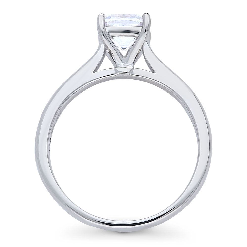 Alternate view of Solitaire 1.25ct Cushion CZ Ring in Sterling Silver, 7 of 7
