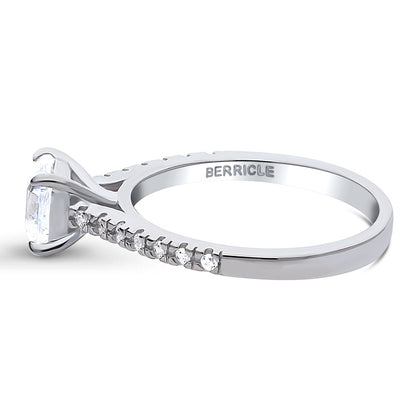 Solitaire 1.25ct Cushion CZ Ring in Sterling Silver