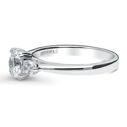 3-Stone 0.8ct CZ Ring in Sterling Silver