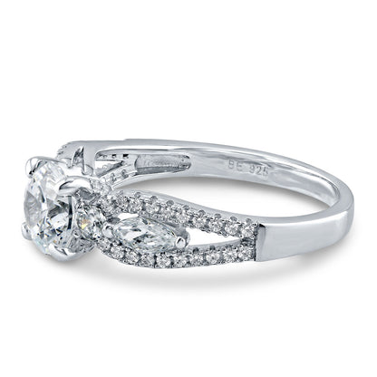 Solitaire 1ct CZ Ring in Sterling Silver