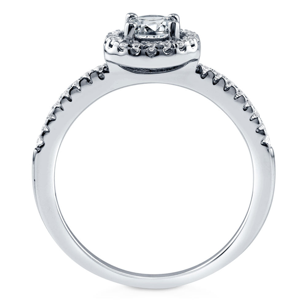 Alternate view of Halo CZ Ring in Sterling Silver, 5 of 5