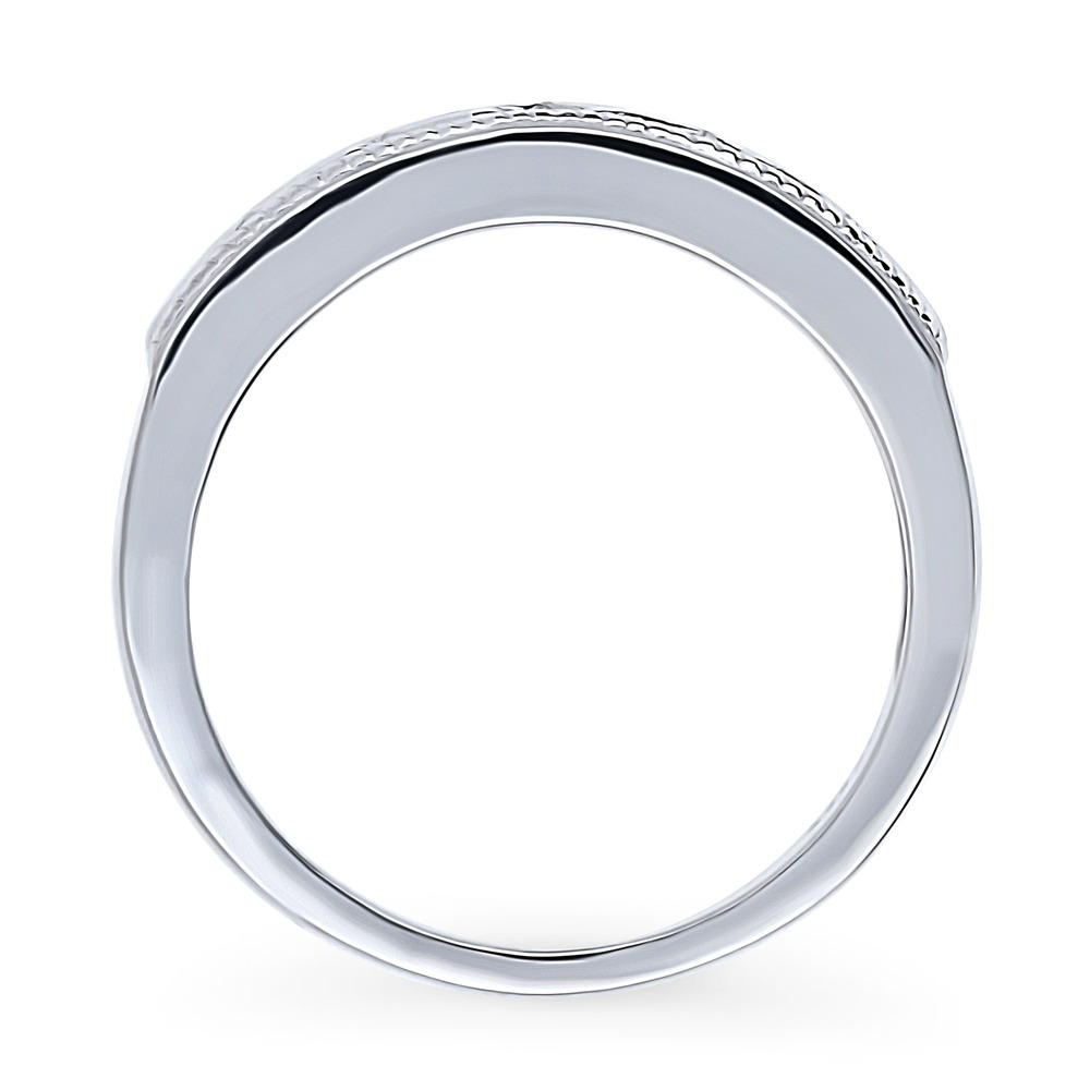 Alternate view of Woven CZ Band in Sterling Silver, 7 of 8