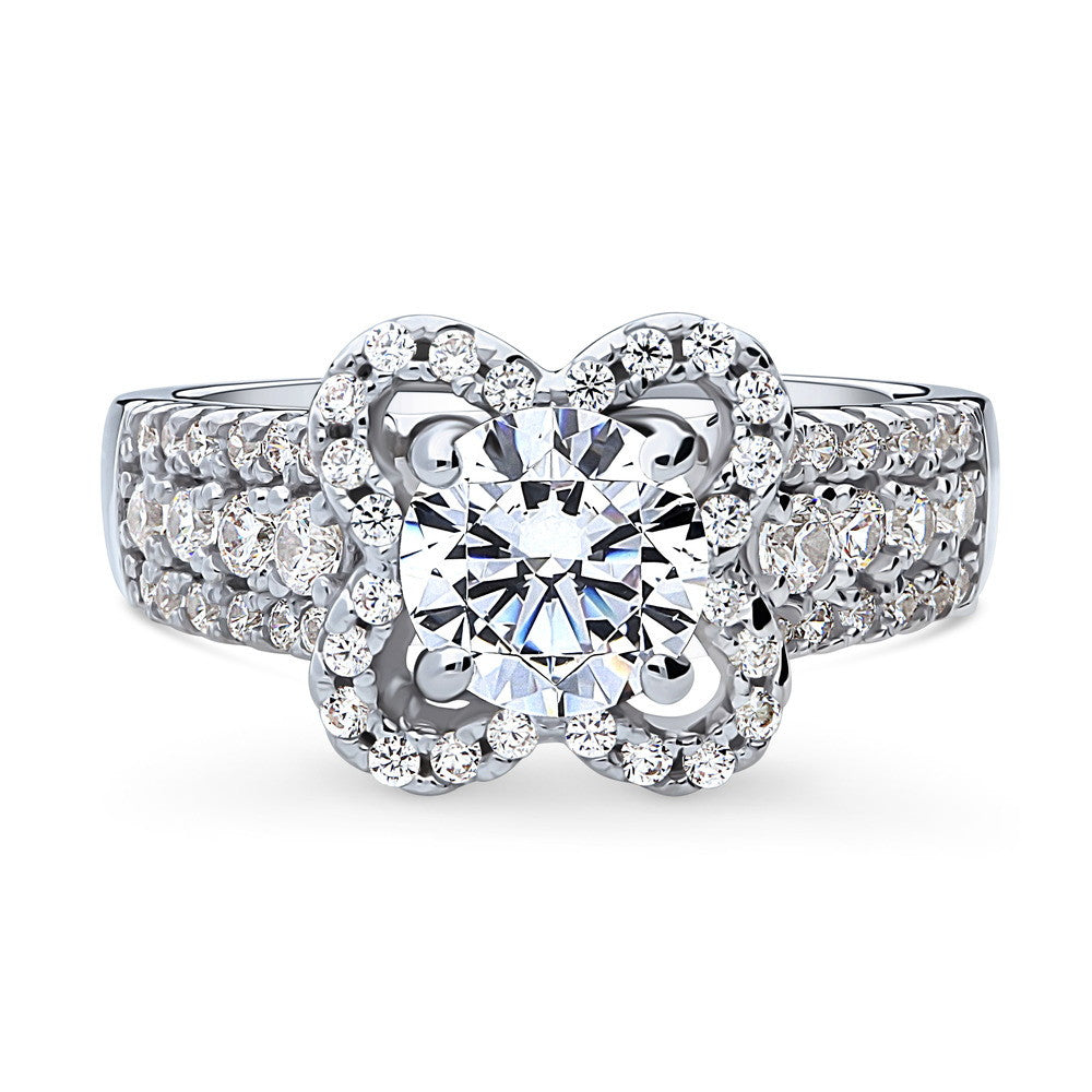 Flower CZ Ring in Sterling Silver, 1 of 8