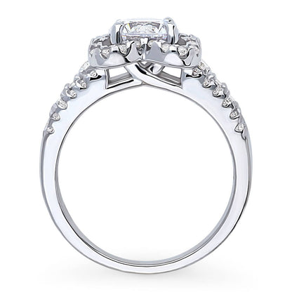 Flower CZ Ring in Sterling Silver