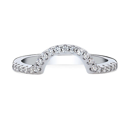 Dome CZ Eternity Ring in Sterling Silver