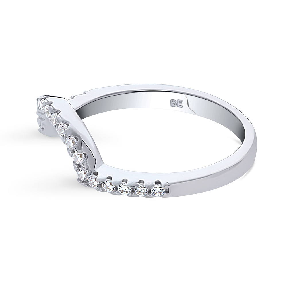 Dome CZ Eternity Ring in Sterling Silver