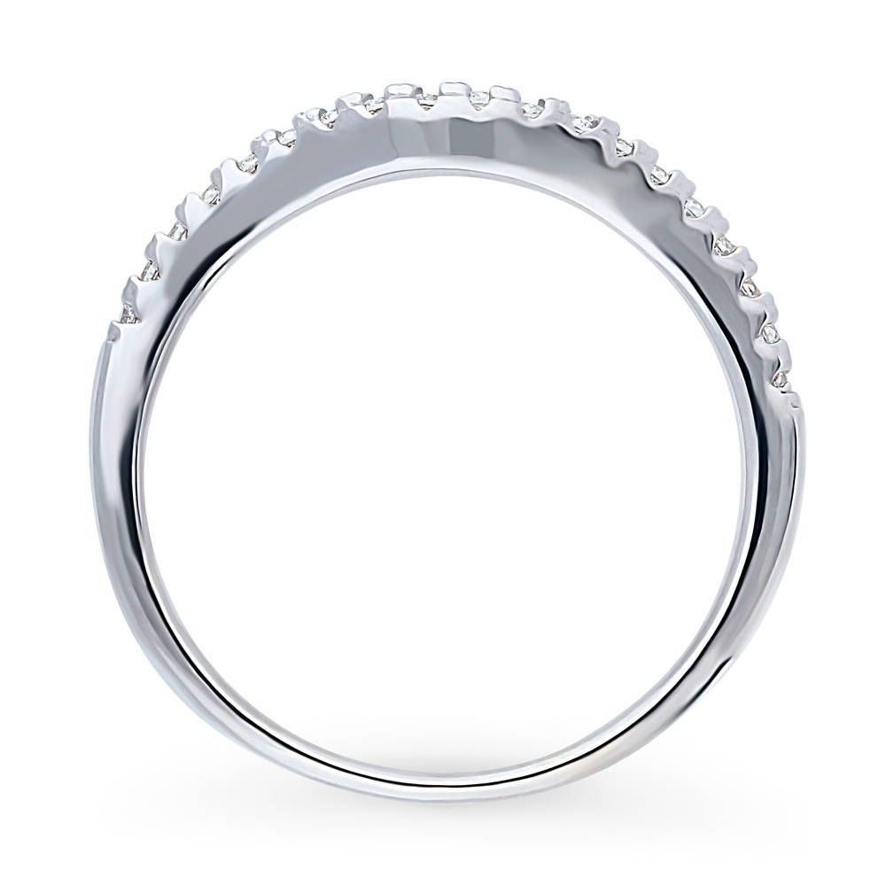 Alternate view of CZ Curved Eternity Ring in Sterling Silver, 8 of 8