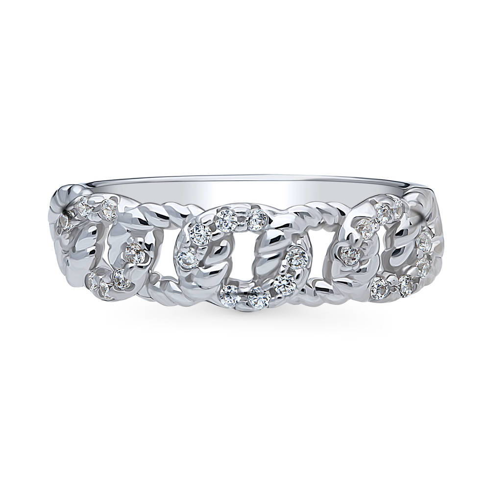Woven CZ Band in Sterling Silver, 1 of 8