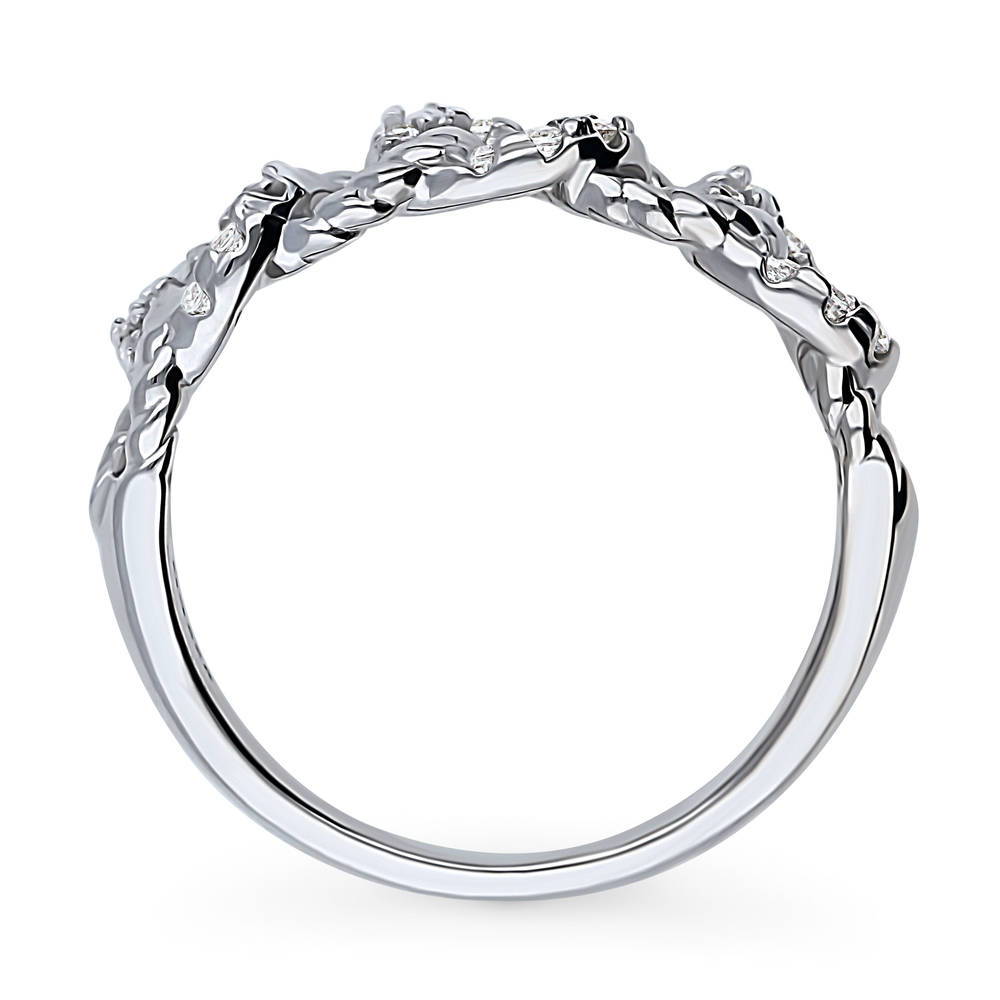 Alternate view of Woven CZ Band in Sterling Silver, 8 of 8