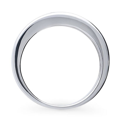 Purple Channel CZ Eternity Ring in Sterling Silver