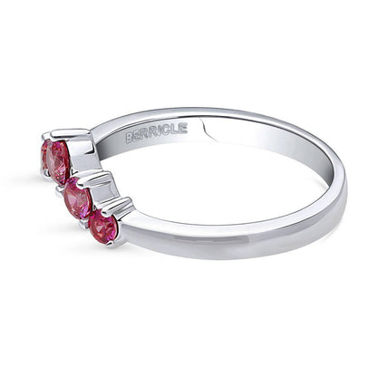5-Stone Wishbone CZ Band in Sterling Silver