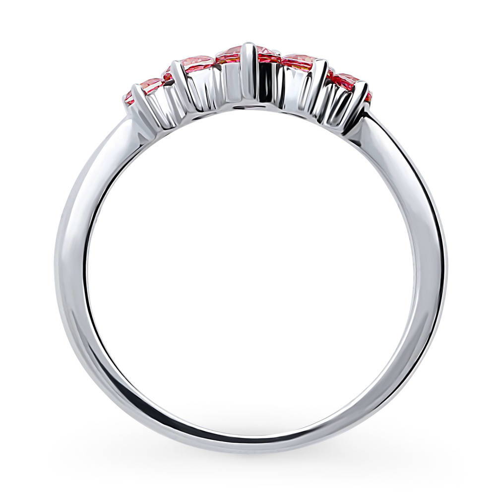 5-Stone Wishbone CZ Band in Sterling Silver