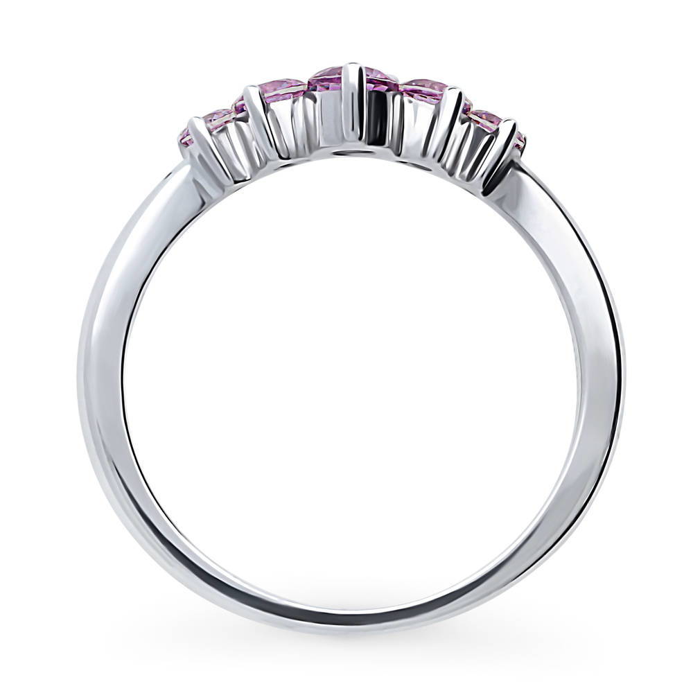 Alternate view of 5-Stone Wishbone CZ Band in Sterling Silver, 8 of 8