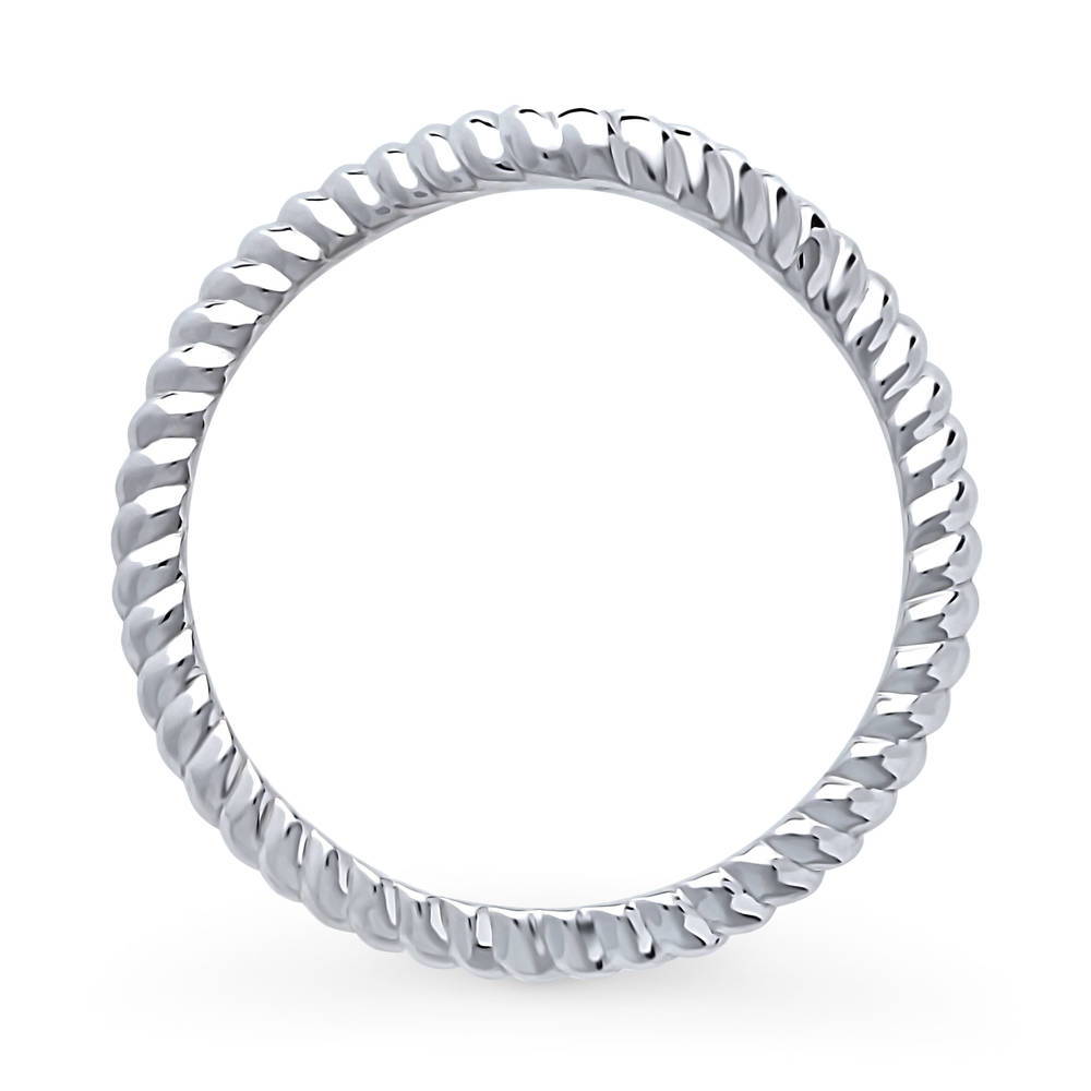 Alternate view of Woven Wishbone Curved Band in Sterling Silver, 8 of 8