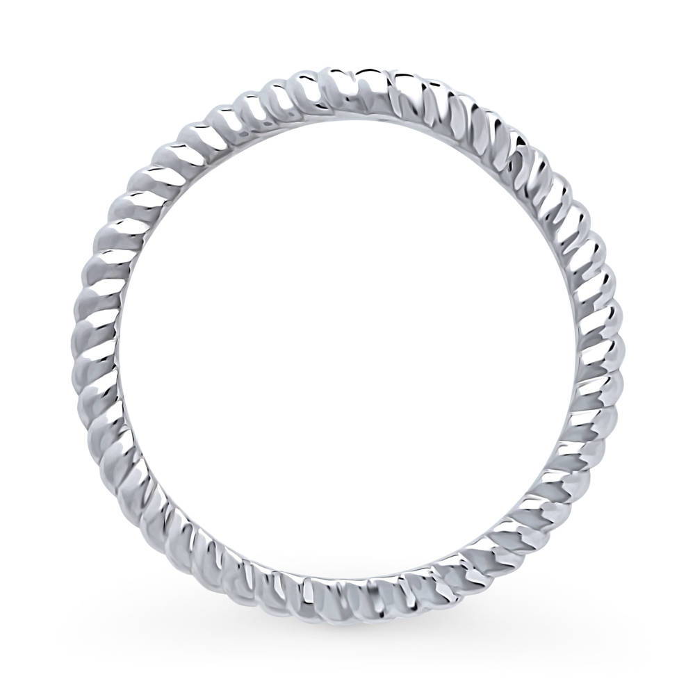 Alternate view of Woven Wishbone Chevron Band in Sterling Silver, 8 of 8