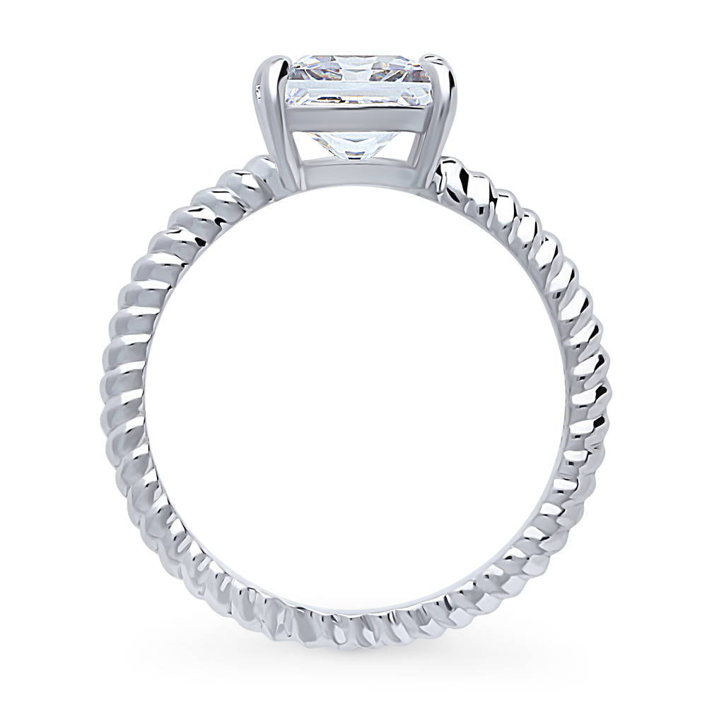 Alternate view of Woven Solitaire 2ct CZ Ring in Sterling Silver, 8 of 8