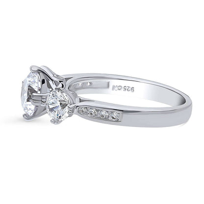 3-Stone 1.25ct CZ Ring in Sterling Silver